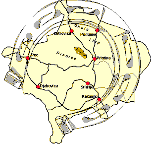 Grafik, welche die Taktik des Hufeisenplans verdeutlichen sollte